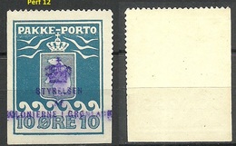 Greenland GRÖNLAND 1905 Paketportomarke Michel 3 O Perforation Faults - Spoorwegzegels