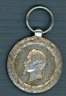 Medaglia Silver Napoleone Iii Imperatore - Campagna D'italia 1859 - Voor 1871