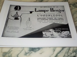 ANCIENNE  PUBLICITE LAMPE BERGER 1931 - Toebehoren