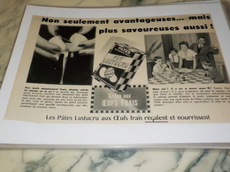 Delcampe - ANCIENNE  PUBLICITE PATES PER LUSTUCRU 1953 - Affiches