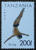 Diving, Water Sports, Game,Tanzania 1993,sports, - Kunst- Und Turmspringen