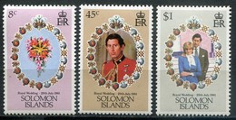 Solomon Islands Mi# 444-6 Postfrisch/MNH - Diana And Charles Wedding - Salomon (Iles 1978-...)