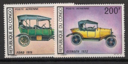 Congo - 1968 - Poste Aérienne PA N°Yv. 67 à 68 - Voitures Anciennes - Neuf Luxe ** / MNH / Postfrisch - Automobili