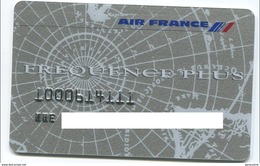 Carte D'abonnement Air France "Fréquence Plus" - Aviation - Avion - Compagnie Aérienne - Tickets