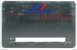 Carte D'abonnement Air France "Service Plus" - Aviation - Avion - Compagnie Aérienne - Tickets