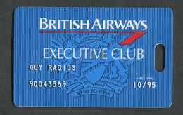 Belle Carte D'identification De Bagages "British Airways Executive Club" Aviation - Avion - Compagnie Aérienne - Étiquettes à Bagages