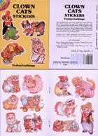 Clown Cats Stickers  By Evelyn Gathings Dover USA (autocollants) - Activity/ Colouring Books