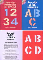 Fun With Numbers And ABC Stencils (set De 2 Petits Livre Pochoirs) Dover USA - ABC & Numeri