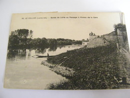 C.P.A. Le Cellier (44) - Bords De Loire Au Passage à Niveau De La Gare - 1921 - SUP (CU 13) - Le Cellier