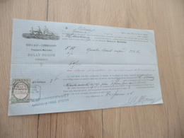 Connaissement Sully Buche Bordeaux 1876 Pour Hambourg Capres - Transport