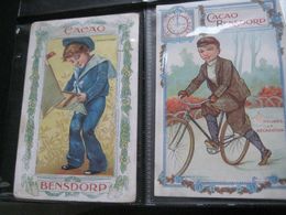 5 Postcards Liltho Chocolate Bensdorp Company PUB C1900 Marine, Music, Bicycle - Holland Netherlands Sailor Music Sheep - Other & Unclassified