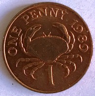 1 Penny Elizabeth II Bailiwick Of Guernsey 1989 TB - Guernesey