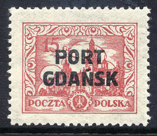 PORT GDANSK 1926 Overprint On Buildings Definitives 15 Gr. Type I, (Mi. 238 I) LHM / *.  Michel 14 - Autres & Non Classés