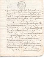 AIX  ( 13 ) - Acte De 1746 - Cachet De Provence De 1 Sol Et 4 Deniers - Cachets Généralité