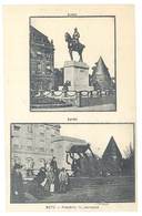 Delcampe - Cpa Metz - Avant / Après - Frédéric III, Renversé  ( Statue ) - Metz