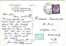 UK 1960 FPO 1040 RAF Eastleigh Kenya BFPO 10 HQ 24 Brigade Postal Unit RE Anti Mau Mau Viewcard - Kenya, Uganda & Tanganyika