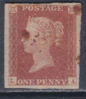 Grande Bretagne N° 3 (.) 1 P. Rouge-brun Sur Azuré Neuf Sans Gomme, Points De Rousseurs Sinon TB - Unused Stamps