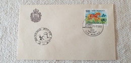 1983 Programma Alimentare Mondiale Feeding Horse Horses San Marino FDC S. Rsm Usato Busta Cover - Food