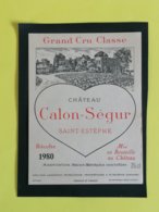 SAINT-ESTEPHE CHATEAU  C ALON- SEGUR G C C 1980 - Bordeaux