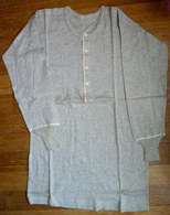 CHEMISE Manches Longues EN COTON GRIS Années 40-50 - Other & Unclassified