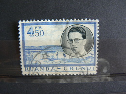 Timbre Oblitéré 4,50 Fr Bleu Et Noir, 1955 Très Bien - Used Stamps