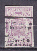 N° 1 Timbres Pour Journaux Typographie Non Dentené 2c Lilas Très Beau Timbre Voir Oblitération. - Journaux