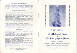 157)libretto Religioso Suppliche Madonna Di Pompei - Vergine Di Fatima - Religion