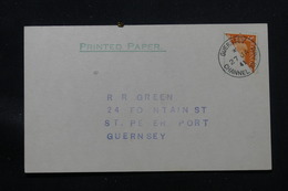 GUERNESEY - Affranchissement De Fortune ( Demi Timbre ) Sur Carte En 1941 En Port Local - L 57771 - Guernesey