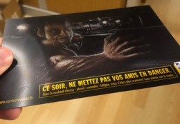 Sécurité Routière Road Safety " Ce Soir Ne Mettez Pas Vos Amis En Danger " Hologramm Holographique Carte à Système - Publicidad