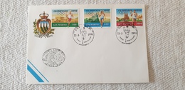 1991 Verso Barcellona 92 Olimpiadi 1992 San Marino FDC S. Rsm Usato Busta Cover - Summer 1992: Barcelona