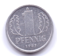 DDR 1987 A: 1 Pfennig, KM 8 - 1 Pfennig