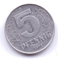 DDR 1975 A: 5 Pfennig, KM 9 - 5 Pfennig