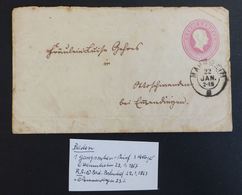 Ganzsache  Baden Mannheim 1867    #cover5214 - Entiers Postaux