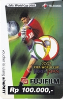 TARJETA DE INDONESIA DE FIFA WORLD CUP 2002 KOREA - JAPAN (FUTBOL-FOOTBALL) FUJIFILM - Indonesien