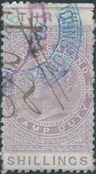 Nuova Zelanda,New Zealand 1882,Revenue TAX STAMP DUTY, THREE SHILLINGS, Used - Fiscal-postal