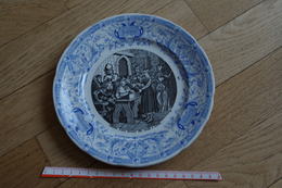 X Assiette Plate Platte  Plaat  Placa  Décalco  Jeanne D'Arc Patrie Honneur Gloire Marque 1884 1920 Sarreguemines - Creil Montereau (FRA)