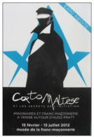 Corto Maltese - CARTE D'exposition Inédite HUGO PRATT à Paris En 2012 - Franc Maçonnerie (Freemasonry) - Pratt