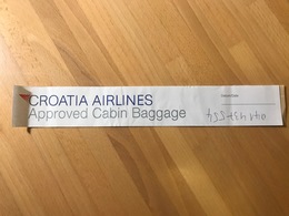 CROATIA AIRLINES CABIN BAGGAGE TAG SECURITY LABEL - Etichette Da Viaggio E Targhette