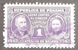 PANAMA YT 229 OBLITÉRÉ"LUTTE CONTRE LE CANCER" ANNÉE 1942 - Panama