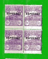 San.MARINO**-1923 - ESPRESSO . Unif. E. 2. MNH. QUARTINA. - Eilpost