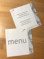 AUSTRIAN AIRLINES BUSINESS CLASS MENU 1B1 - Menu Cards