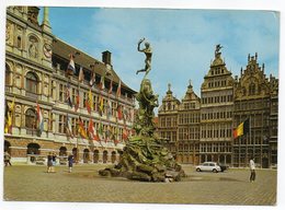 Belgique -- ANVERS -- ANTWERPEN ---1977---Brabo  (petite Animation ,voiture Austin,drapeaux  )... à Saisir - Antwerpen