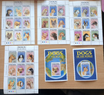 Tanzania 1994 Dogs Of The World Chiens Hunde Canin 4 Sheets + 2 Souvenir MNH** - Tanzanie (1964-...)