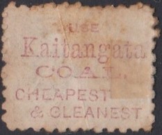 New Zealand Advertisements On The Backs Of Postage Stamps,Kaitangata Coats,used - Abarten Und Kuriositäten