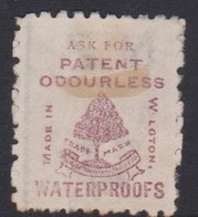 New Zealand Advertisements On The Backs Of Postage Stamps,Patent Odourless,used - Variétés Et Curiosités