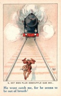 Illustration Mich, Les Animaux Nos Frères: Lièvre, Il Est Bien Plus Essoufflé - Edition SID N° 7047 - Carte Non Circulée - Mich