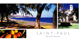 REUNION     PLAGE ET HOTEL DE VILLE DE SAINT PAUL  ( EDIT DREAM CARDS ) - Saint Paul