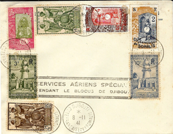 8-11-41 - Enveloppe De DJIBOUTI  Avec " Services Aériens Spéciaux / Pendant Le Blocus De Djibouti " - Covers & Documents