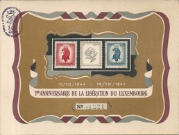 1ER ANNIVERSAIRE DE LA LIBERATION . 1945 - Tarjetas Conmemorativas