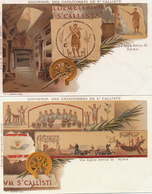 Roma 2 Litho Salomone Roma. Catacombes De St Calliste  . Via Appia Antica . Undivided Back . - Colecciones & Lotes